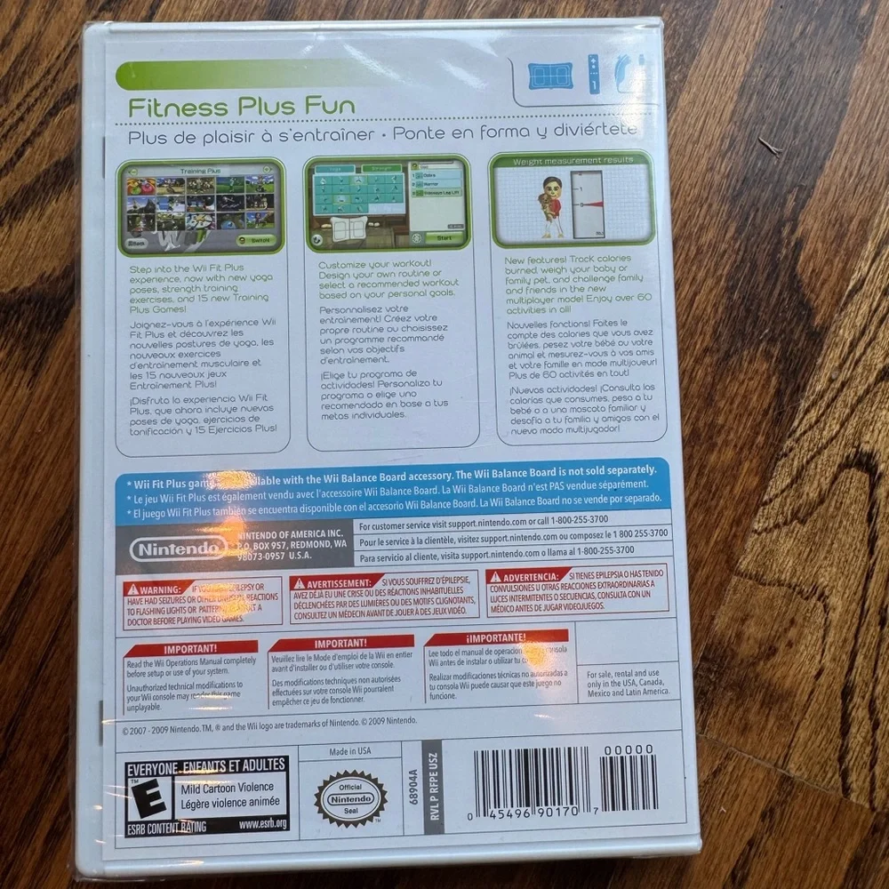 New Sealed Nintendo White‎ Wii Fit Plus Game